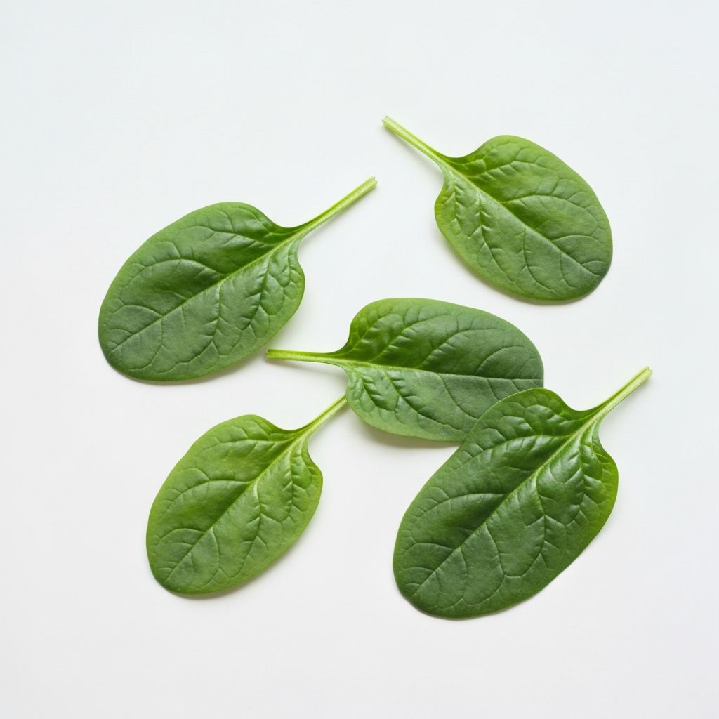 Fresh spinach leaves representing cellular energy